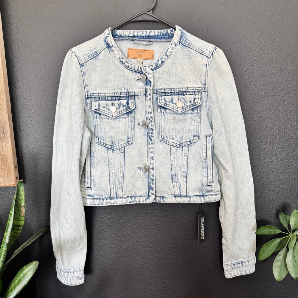 Blank NYC Acid Wash Cropped Denim Jacket